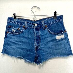 Levi's Distressed Denim Shorts